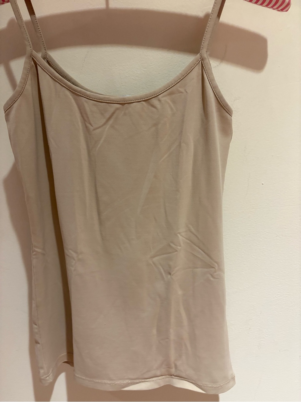 Zara Beige Cream Spaghetti Strap Muscle Tee